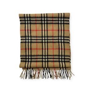 🔴 Vintage Burberrys Scarf Nova Check 100% Cashmere Camel